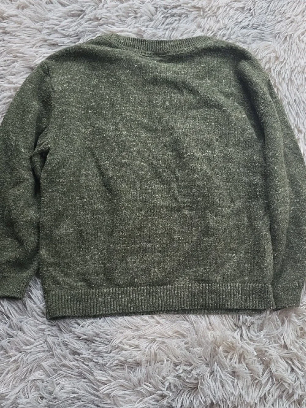 GAP Blue Button-Down Shirt with Olive Green Sweater
